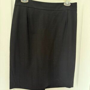 Theory Pencil Skirt Slim Fit Stretch Wool Black Size 10